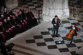 Official Reopening Ceremony Of Notre-Dame Cathedral - Inside