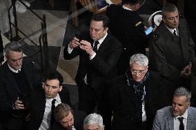 Official Reopening Ceremony Of Notre-Dame Cathedral - Inside