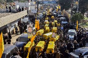 Funeral of Hezbollah Fighters - Lebanon