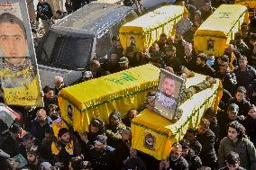 Funeral of Hezbollah Fighters - Lebanon