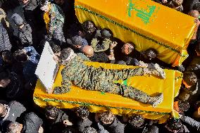 Funeral of Hezbollah Fighters - Lebanon