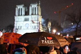 Notre-Dame Reopening Outside Atmosphere - Paris