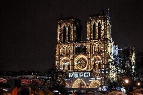 Notre-Dame Reopening Outside Atmosphere - Paris