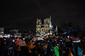 Notre-Dame Reopening Outside Atmosphere - Paris