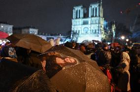 Notre-Dame Reopening Outside Atmosphere - Paris