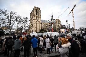 Notre-Dame Reopening Outside Atmosphere - Paris