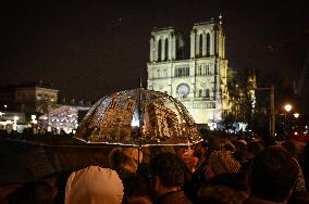 Notre-Dame Reopening Outside Atmosphere - Paris