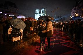 Notre-Dame Reopening Outside Atmosphere - Paris