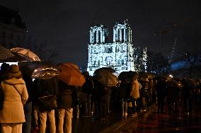 Notre-Dame Reopening Outside Atmosphere - Paris