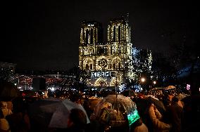 Notre-Dame Reopening Outside Atmosphere - Paris