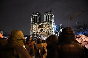 Notre-Dame Reopening Outside Atmosphere - Paris