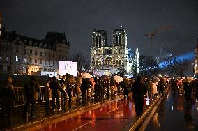 Notre-Dame Reopening Outside Atmosphere - Paris