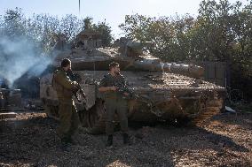 Israeli Troops Stationed In Israeli-Occupied Territory - Golan Heights