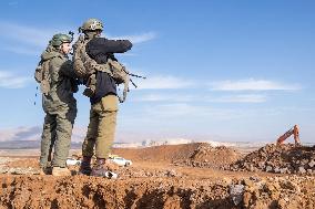 Israeli Troops Stationed In Israeli-Occupied Territory - Golan Heights