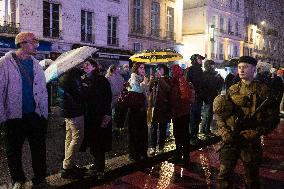 Crowds during Notre-Dame Cathedral re-opening ceremony - Paris