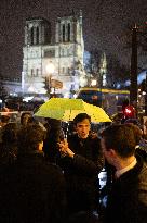 Crowds during Notre-Dame Cathedral re-opening ceremony - Paris