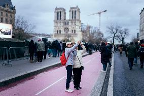 Notre-Dame Reopening Outside Atmosphere - Paris