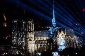 Notre-Dame Reopening Outside from the Montparnasse Tower - Paris