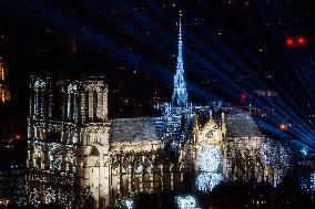 Notre-Dame Reopening Outside from the Montparnasse Tower - Paris