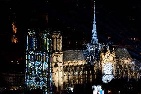 Notre-Dame Reopening Outside from the Montparnasse Tower - Paris