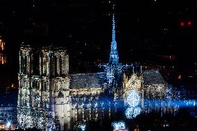 Notre-Dame Reopening Outside from the Montparnasse Tower - Paris