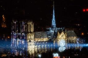 Notre-Dame Reopening Outside from the Montparnasse Tower - Paris