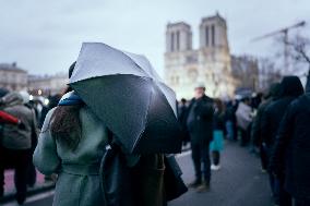 Notre-Dame Reopening Outside Atmosphere - Paris