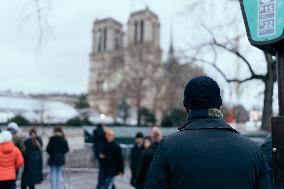 Notre-Dame Reopening Outside Atmosphere - Paris