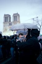 Notre-Dame Reopening Outside Atmosphere - Paris