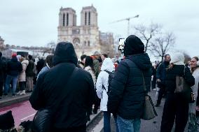 Notre-Dame Reopening Outside Atmosphere - Paris