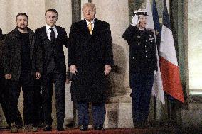 Trump, Macron, Zelensky Meeting - Paris