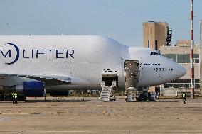 Boeing Dreamlifter At Taranto-Grottaglie Airport During Cargo Operations