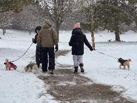 Daily Life During Winter In Toronto, Canada