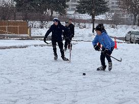 Daily Life During Winter In Toronto, Canada