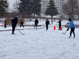 Daily Life During Winter In Toronto, Canada