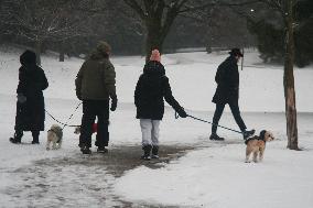 Daily Life During Winter In Toronto, Canada