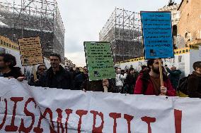 Demonstration Against The Policies Of The Mayor Of Rome Roberto Gualtieri