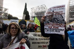 Demonstration Against The Policies Of The Mayor Of Rome Roberto Gualtieri