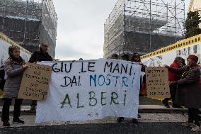 Demonstration Against The Policies Of The Mayor Of Rome Roberto Gualtieri