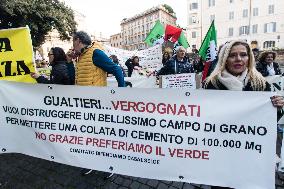 Demonstration Against The Policies Of The Mayor Of Rome Roberto Gualtieri