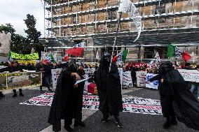 Demonstration Against The Policies Of The Mayor Of Rome Roberto Gualtieri