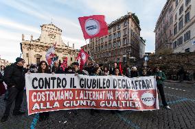 Demonstration Against The Policies Of The Mayor Of Rome Roberto Gualtieri