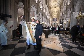 Start Of The First Mass For The Public Notre-Dame Cathedral - Paris