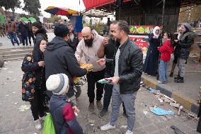 Celebrations Of Controlling Hama Continue In Al-Assi Square