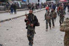 Celebrations Of Controlling Hama Continue In Al-Assi Square