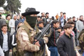 Celebrations Of Controlling Hama Continue In Al-Assi Square