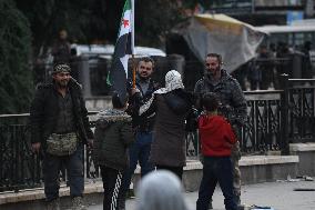 Celebrations Of Controlling Hama Continue In Al-Assi Square