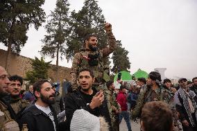 Celebrations Of Controlling Hama Continue In Al-Assi Square