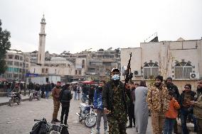 Celebrations Of Controlling Hama Continue In Al-Assi Square