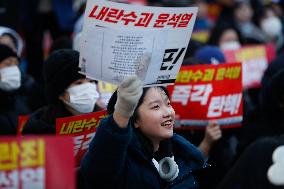 'Impeach Yoon Suk-yeol, Leader Of Treason, Immediately' Rally Demands Swift Action In South Korea